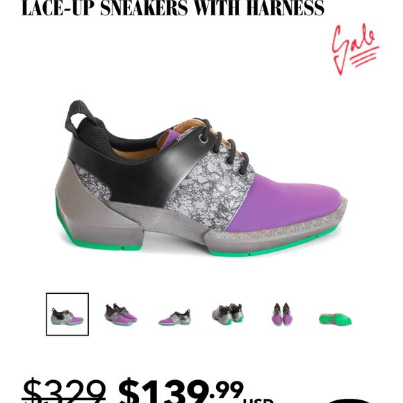 John Fluevog Manifold Omni Purple Green Mens 5 Womens 7 Sold out RARE Festival - Picture 11 of 14